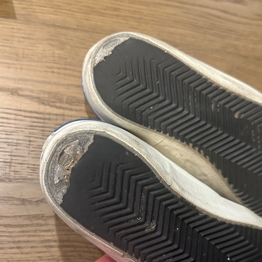 Golden Goose White and Blue Sneakers - Picture 3 of 5
